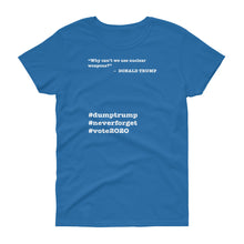 Load image into Gallery viewer, Nuclear Weapons Trump Quote Women's Short-Sleeve T-Shirt