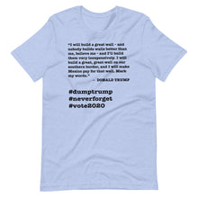 Load image into Gallery viewer, Build a Great Wall Trump Quote Short-Sleeve Unisex T-Shirt