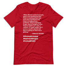 Load image into Gallery viewer, When Mexico Sends Its People Trump Quote Short-Sleeve Unisex T-Shirt