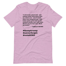 Load image into Gallery viewer, Build a Great Wall Trump Quote Short-Sleeve Unisex T-Shirt