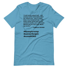 Load image into Gallery viewer, Build a Great Wall Trump Quote Short-Sleeve Unisex T-Shirt