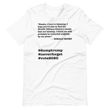 Load image into Gallery viewer, 30,000 Emails Trump Quote Short-Sleeve Unisex T-Shirt