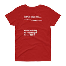 Load image into Gallery viewer, People Coming Here Trump Quote Women's Short-Sleeve T-Shirt