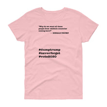 Load image into Gallery viewer, People Coming Here Trump Quote Women's Short-Sleeve T-Shirt