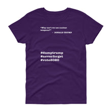 Load image into Gallery viewer, Nuclear Weapons Trump Quote Women's Short-Sleeve T-Shirt