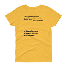 Load image into Gallery viewer, People Coming Here Trump Quote Women's Short-Sleeve T-Shirt