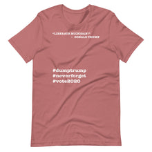 Load image into Gallery viewer, Liberate Michigan! Trump Quote Short-Sleeve Unisex T-Shirt