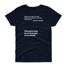 Load image into Gallery viewer, People Coming Here Trump Quote Women's Short-Sleeve T-Shirt