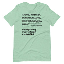 Load image into Gallery viewer, Build a Great Wall Trump Quote Short-Sleeve Unisex T-Shirt