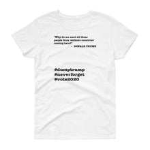 Load image into Gallery viewer, People Coming Here Trump Quote Women&#39;s Short-Sleeve T-Shirt
