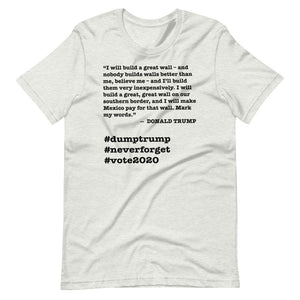 Build a Great Wall Trump Quote Short-Sleeve Unisex T-Shirt