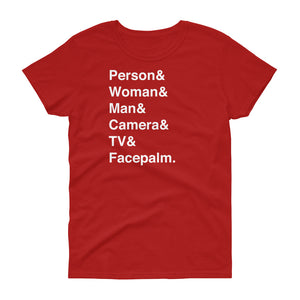 Person & Woman & Man Women's Short-Sleeve T-Shirt