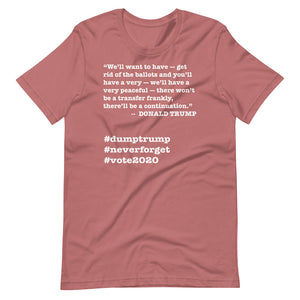 Ballots Trump Quote Short-Sleeve Unisex T-Shirt