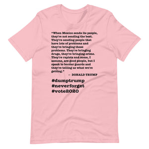 When Mexico Sends Its People Trump Quote Short-Sleeve Unisex T-Shirt