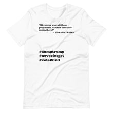 Load image into Gallery viewer, People Coming Here Trump Quote Short-Sleeve Unisex T-Shirt
