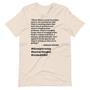 When Mexico Sends Its People Trump Quote Short-Sleeve Unisex T-Shirt