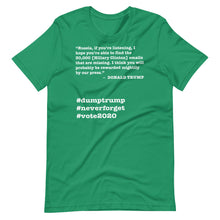 Load image into Gallery viewer, 30,000 Emails Trump Quote Short-Sleeve Unisex T-Shirt
