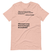 Load image into Gallery viewer, People Coming Here Trump Quote Short-Sleeve Unisex T-Shirt
