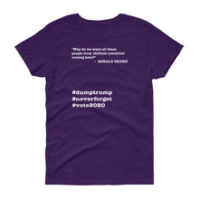 Load image into Gallery viewer, People Coming Here Trump Quote Women&#39;s Short-Sleeve T-Shirt
