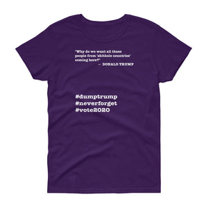 People Coming Here Trump Quote Women's Short-Sleeve T-Shirt