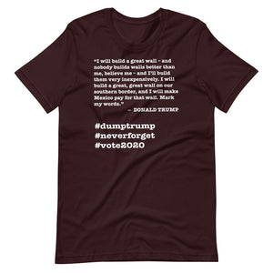 Build a Great Wall Trump Quote Short-Sleeve Unisex T-Shirt