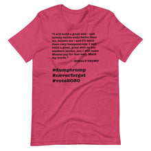 Load image into Gallery viewer, Build a Great Wall Trump Quote Short-Sleeve Unisex T-Shirt

