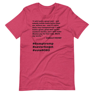 Build a Great Wall Trump Quote Short-Sleeve Unisex T-Shirt