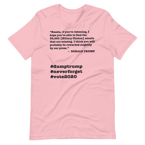 30,000 Emails Trump Quote Short-Sleeve Unisex T-Shirt