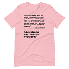 Load image into Gallery viewer, Build a Great Wall Trump Quote Short-Sleeve Unisex T-Shirt
