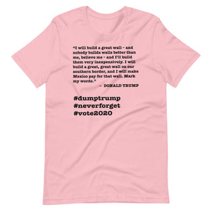 Build a Great Wall Trump Quote Short-Sleeve Unisex T-Shirt