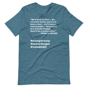 Ballots Trump Quote Short-Sleeve Unisex T-Shirt
