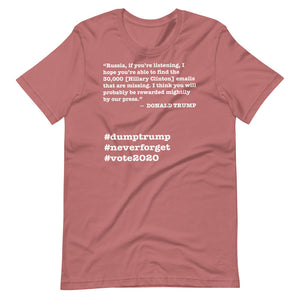 30,000 Emails Trump Quote Short-Sleeve Unisex T-Shirt