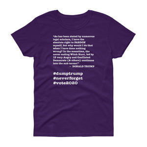 Witch Hunt Trump Quote Women's Short-Sleeve T-Shirt