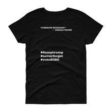 Load image into Gallery viewer, Liberate Michigan! Trump Quote Women&#39;s Short-Sleeve T-Shirt

