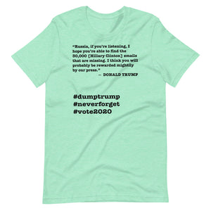 30,000 Emails Trump Quote Short-Sleeve Unisex T-Shirt