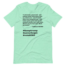 Load image into Gallery viewer, Build a Great Wall Trump Quote Short-Sleeve Unisex T-Shirt
