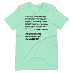 Build a Great Wall Trump Quote Short-Sleeve Unisex T-Shirt