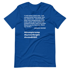 Build a Great Wall Trump Quote Short-Sleeve Unisex T-Shirt