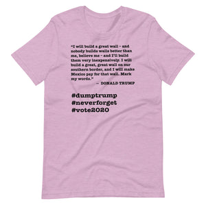 Build a Great Wall Trump Quote Short-Sleeve Unisex T-Shirt