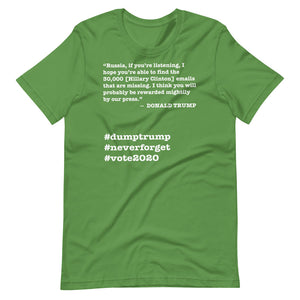 30,000 Emails Trump Quote Short-Sleeve Unisex T-Shirt