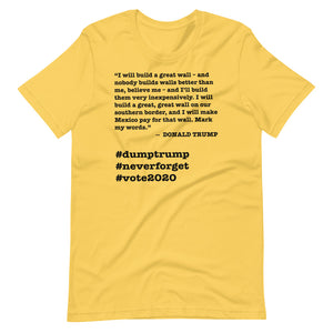 Build a Great Wall Trump Quote Short-Sleeve Unisex T-Shirt