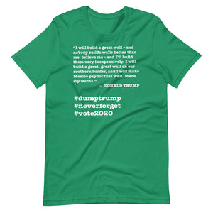 Build a Great Wall Trump Quote Short-Sleeve Unisex T-Shirt