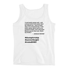 Load image into Gallery viewer, Build a Great Wall Trump Quote Ladies&#39; Tank
