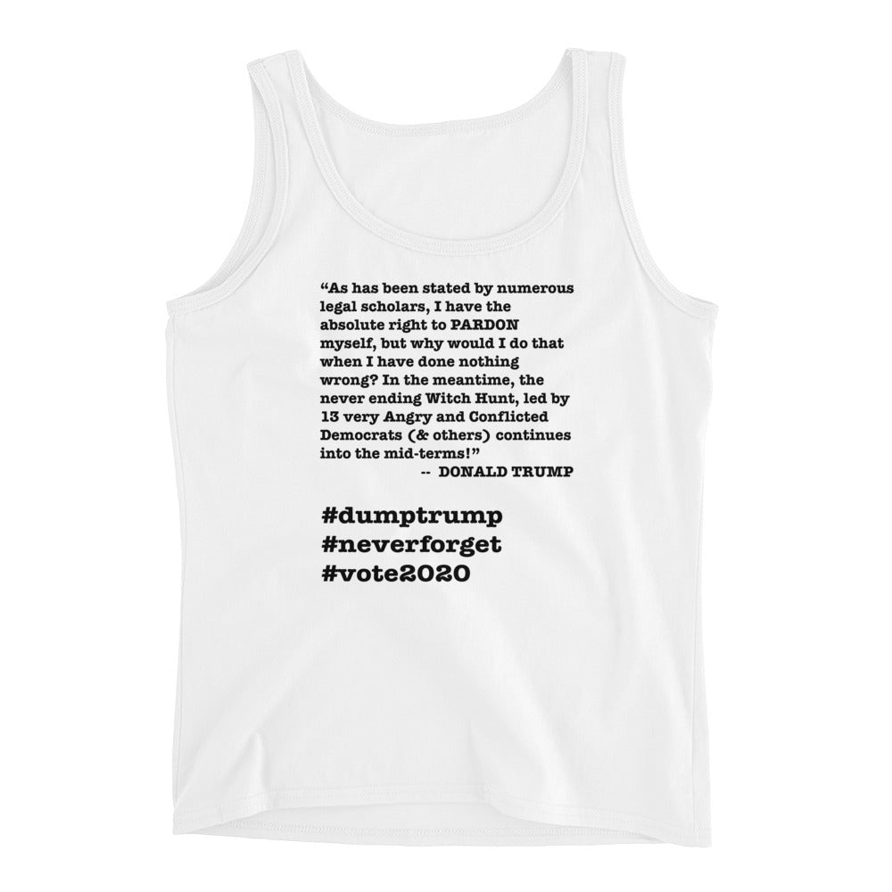 Witch Hunt Trump Quote Ladies' Tank