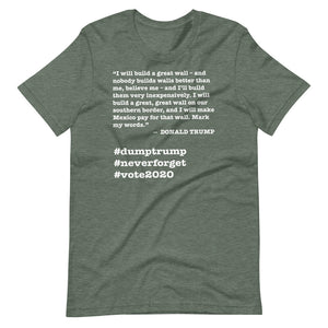 Build a Great Wall Trump Quote Short-Sleeve Unisex T-Shirt