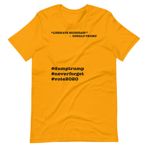 Liberate Michigan! Trump Quote Short-Sleeve Unisex T-Shirt