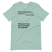 Load image into Gallery viewer, People Coming Here Trump Quote Short-Sleeve Unisex T-Shirt
