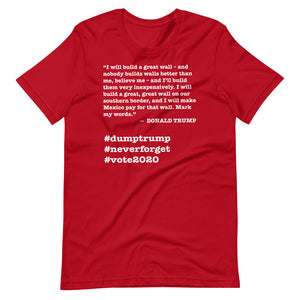 Build a Great Wall Trump Quote Short-Sleeve Unisex T-Shirt