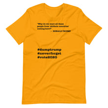 Load image into Gallery viewer, People Coming Here Trump Quote Short-Sleeve Unisex T-Shirt
