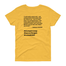 Load image into Gallery viewer, Build a Great Wall Trump Quote Women&#39;s Short-Sleeve T-Shirt
